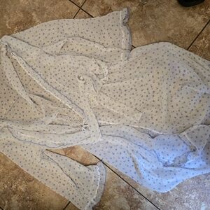 White and Blue Polka Dot Dress